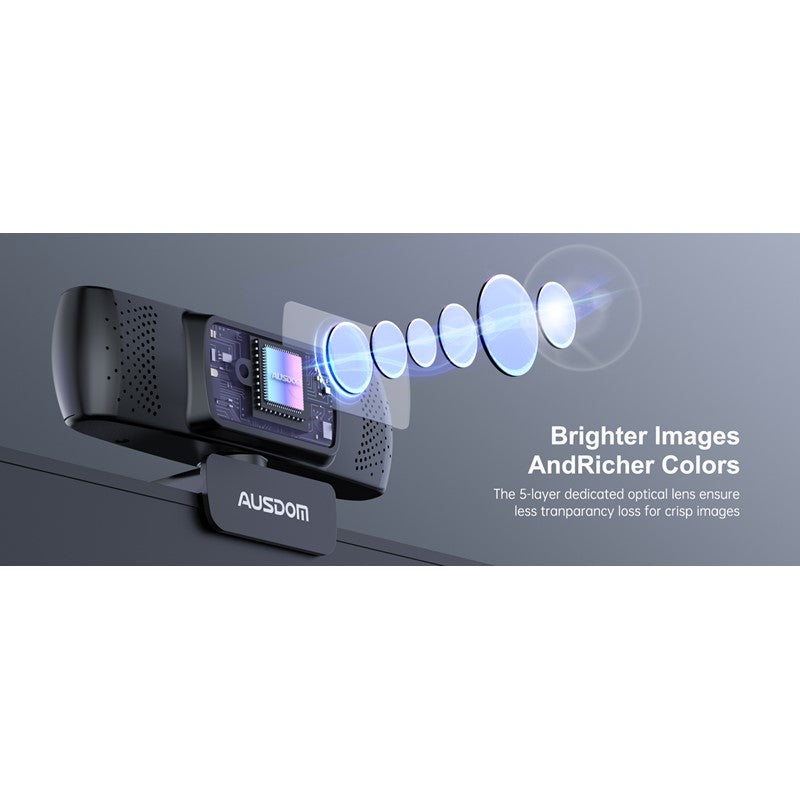 Ausdom Webcam, Autofocus Webcam with Microphone, Privacy Cover, Plug and Play USB Computer Web Camera for Pro Streaming/Online Teaching/Video Calling/Zoom/Skype (Black-1080P) Ausdom Webcam, Autofocus Webcam with Microphone, Privacy Cover, Plug and Play USB Computer Web Camera for Pro Streaming/Online Teaching/Video Calling/Zoom/Skype (Black-1080P)